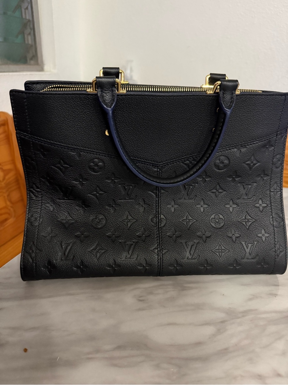 Louis Vuitton Three MM M54273 Monogram Empreinte Noir Tote Shoulder Bag Ladies - Picture 2 of 9